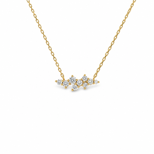 Abstract Diamond Bar Necklace