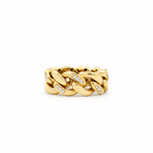 Cuban Link Diamond Ring