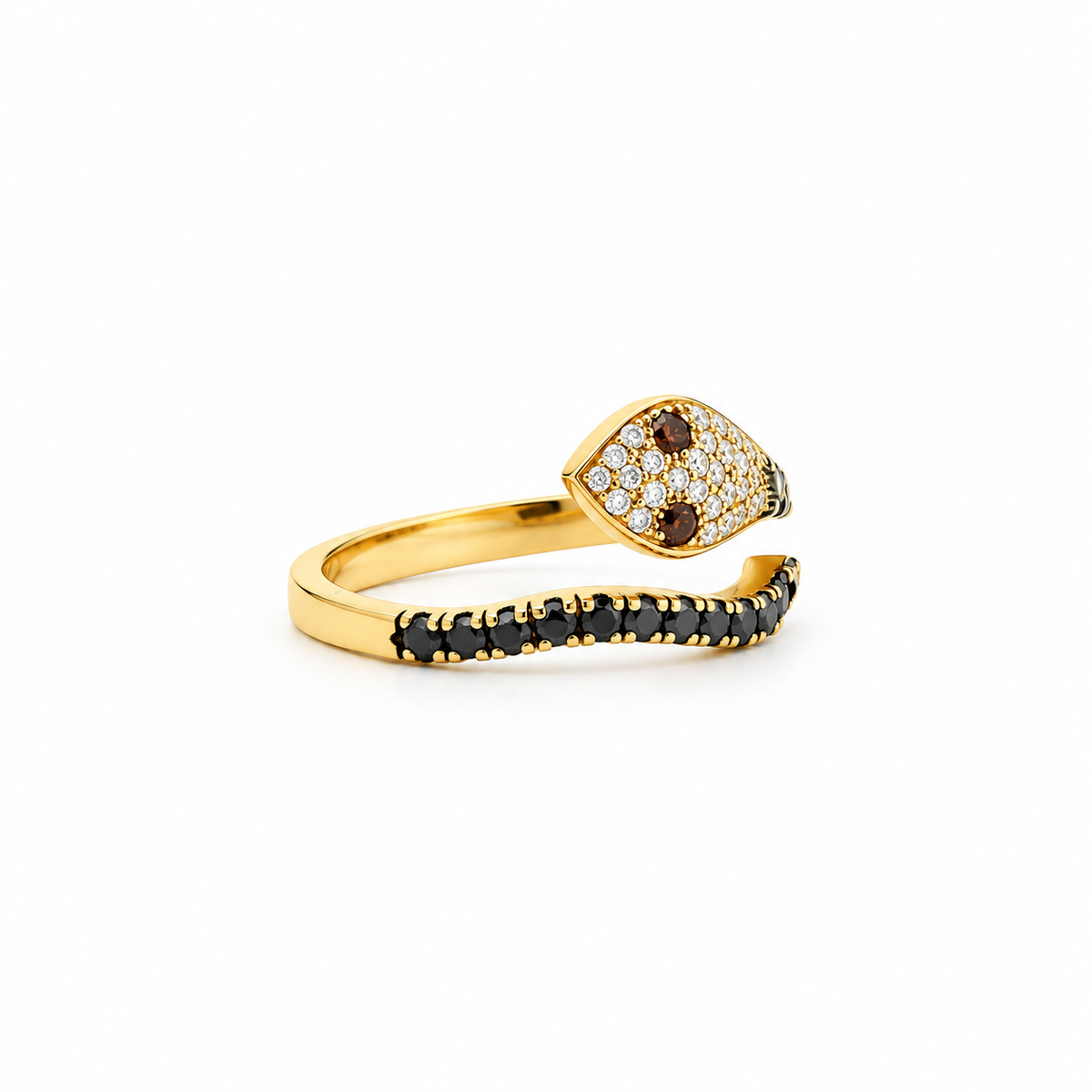 Diamond Pavé Snake Ring