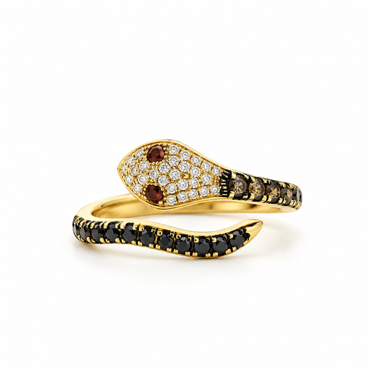 Diamond Pavé Snake Ring