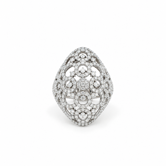 Diamond Filigree Dome Ring