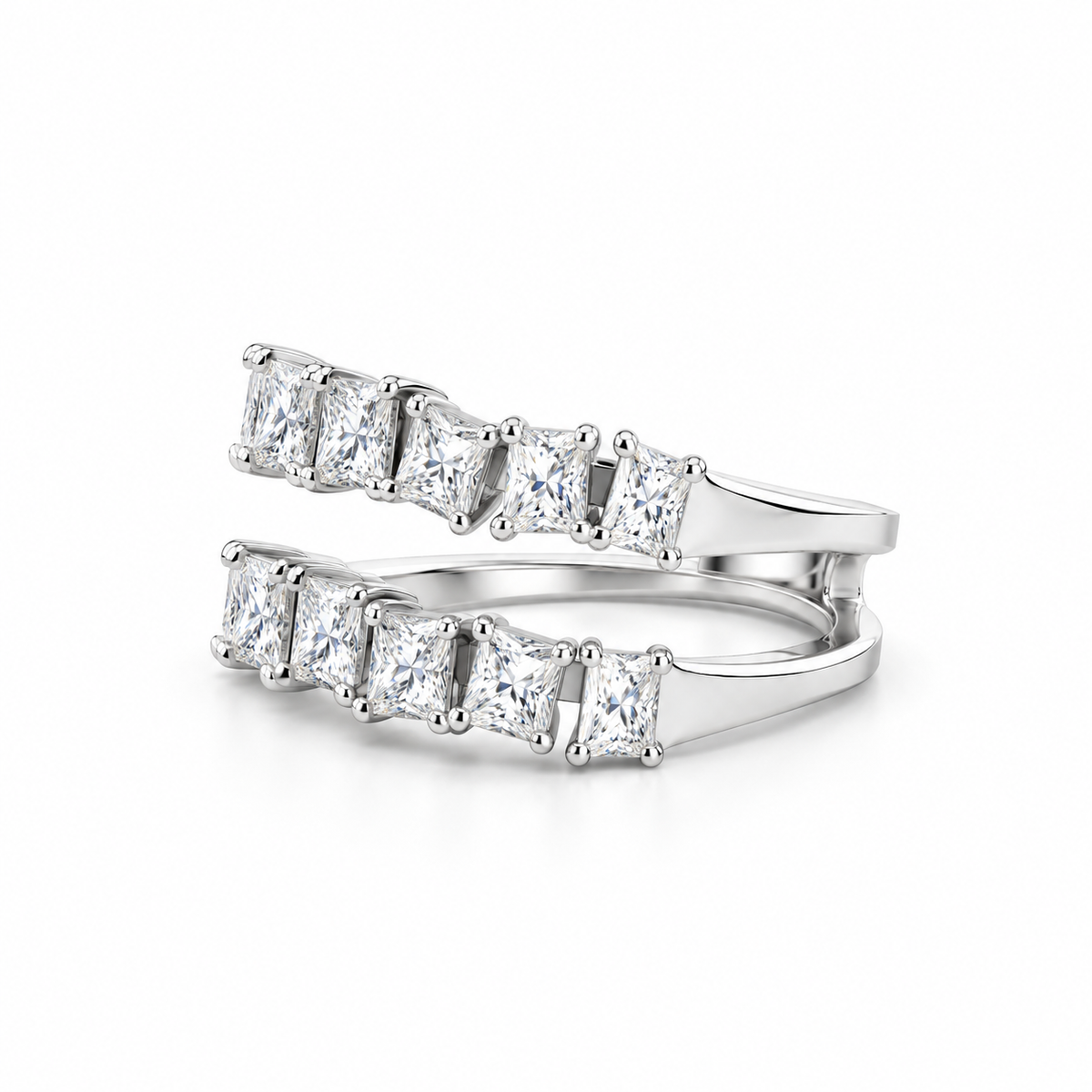 Princess-Cut Open Diamond  Ring