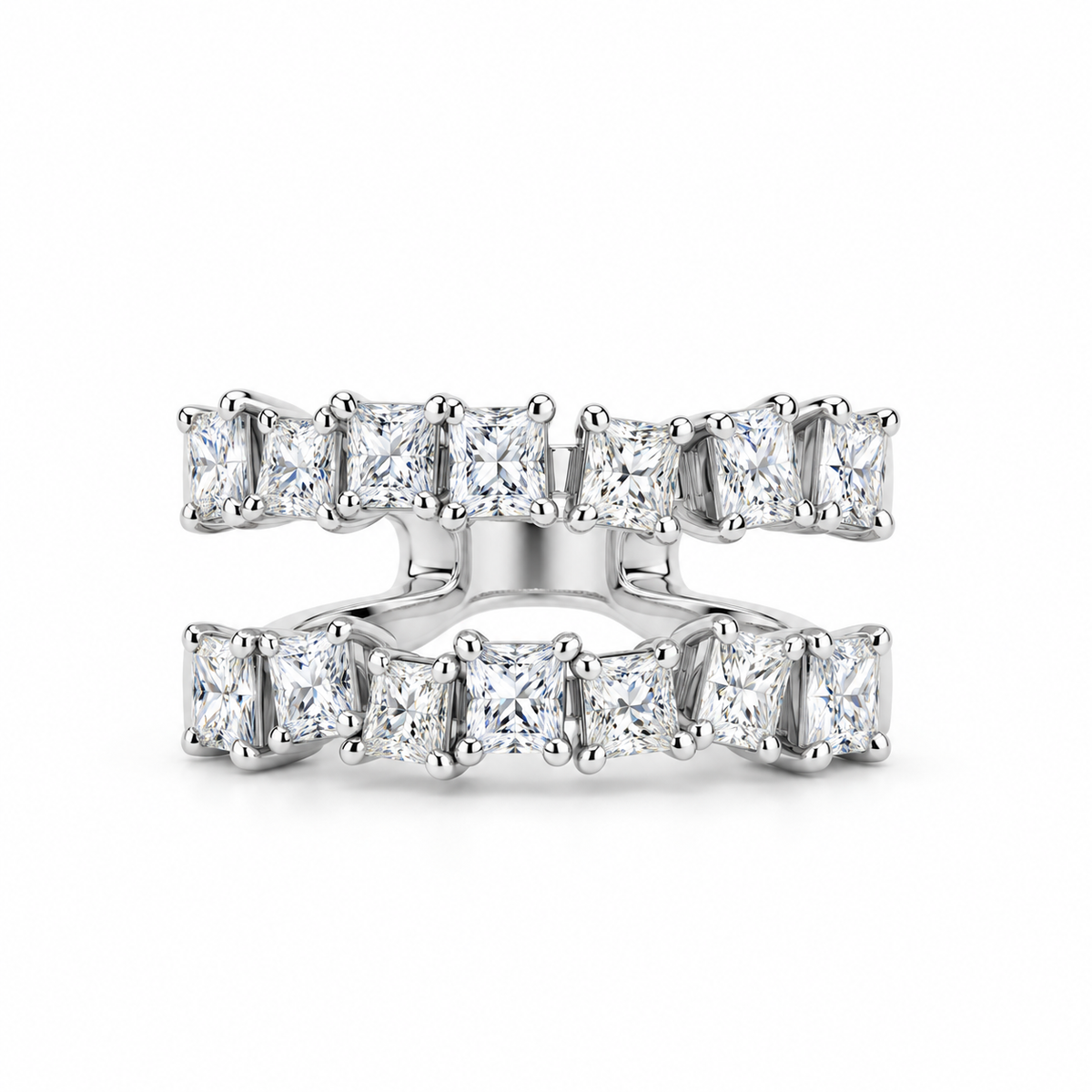 Princess-Cut Open Diamond  Ring