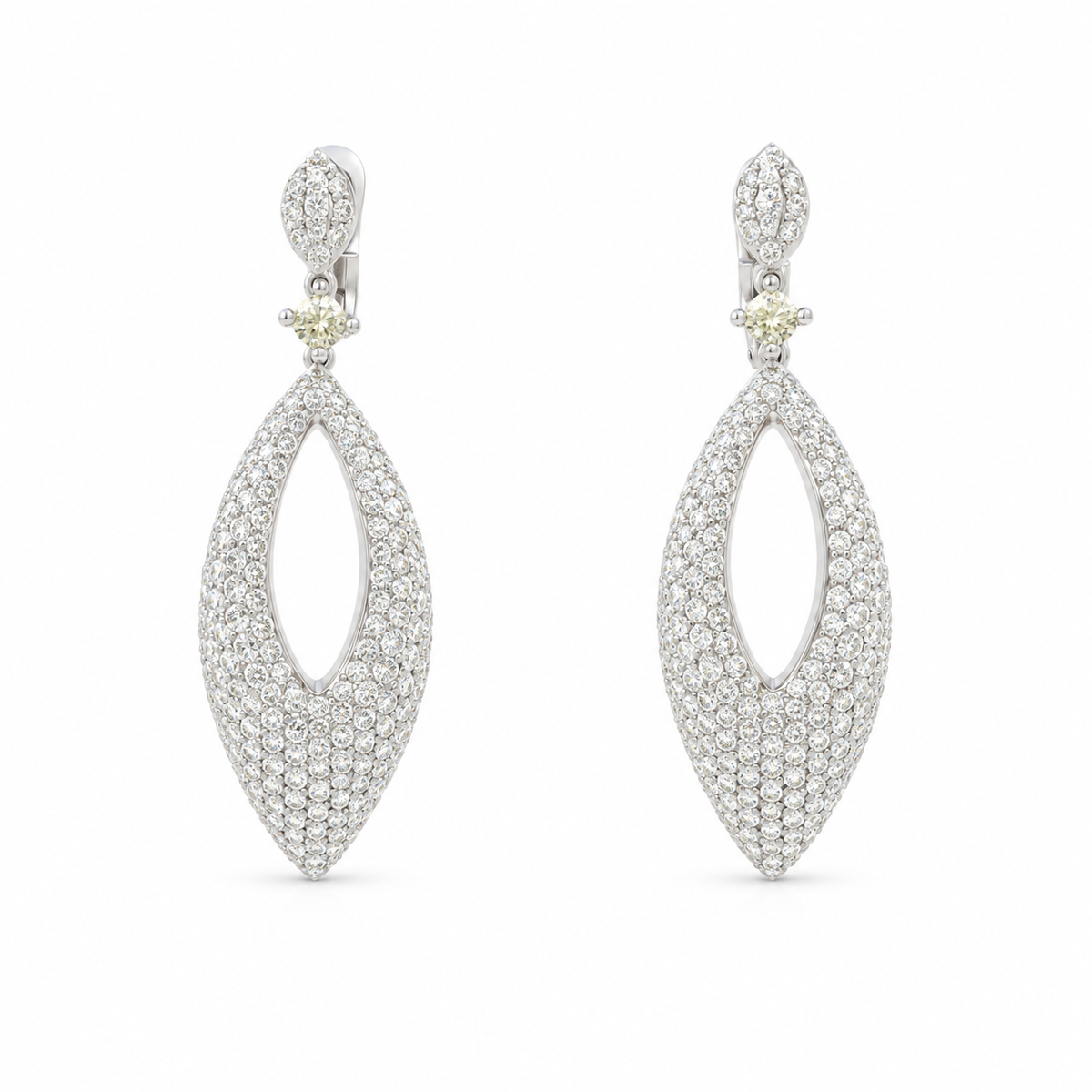 Pavé Marquise Drop Earrings