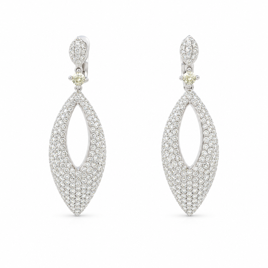 Pavé Marquise Drop Earrings