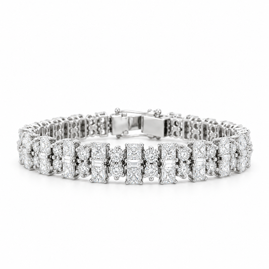 Diamond Alternating Cut Tennis Bracelet