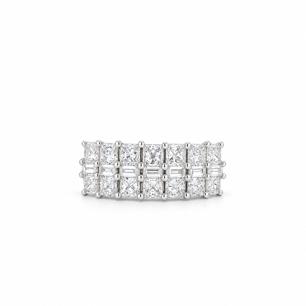 Classic Three-Row Diamond Ring