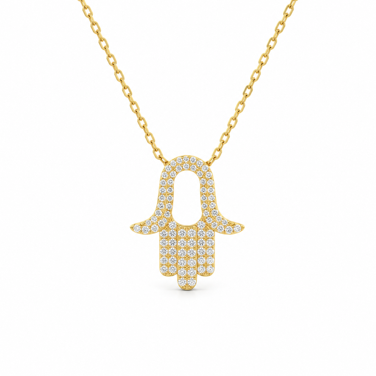 Diamond Pavé Hamsa Necklace