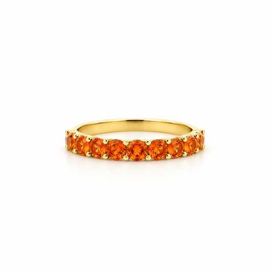 Sunset Sapphire Band Ring