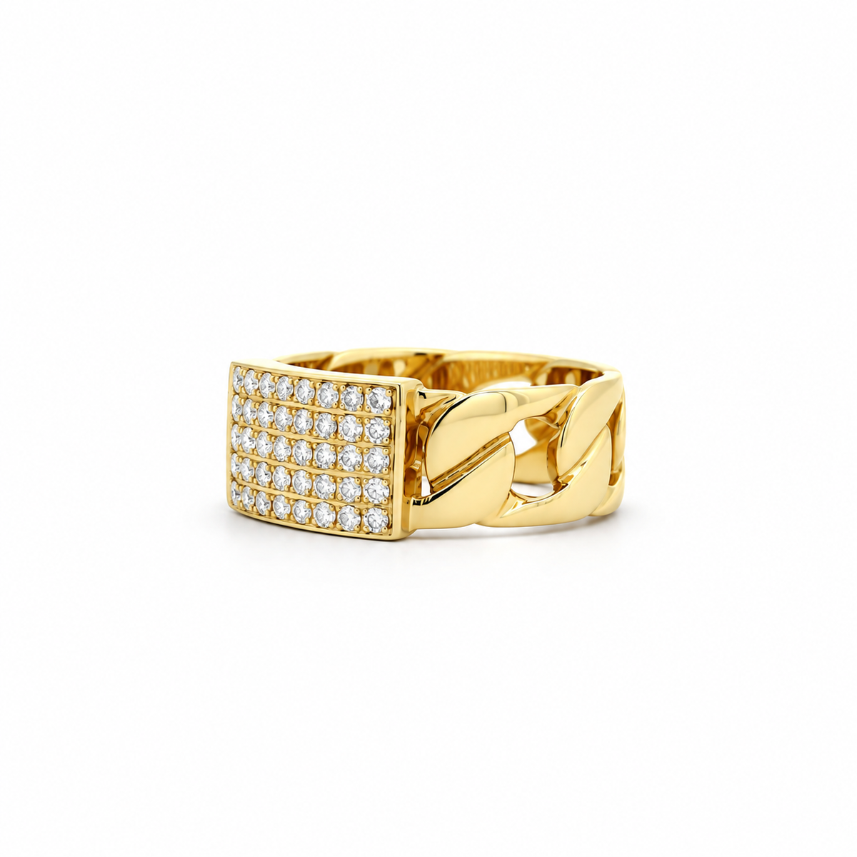 Curb Chain Diamond Ring
