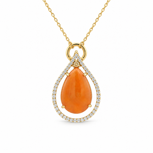 Honey Flame Opal Necklace