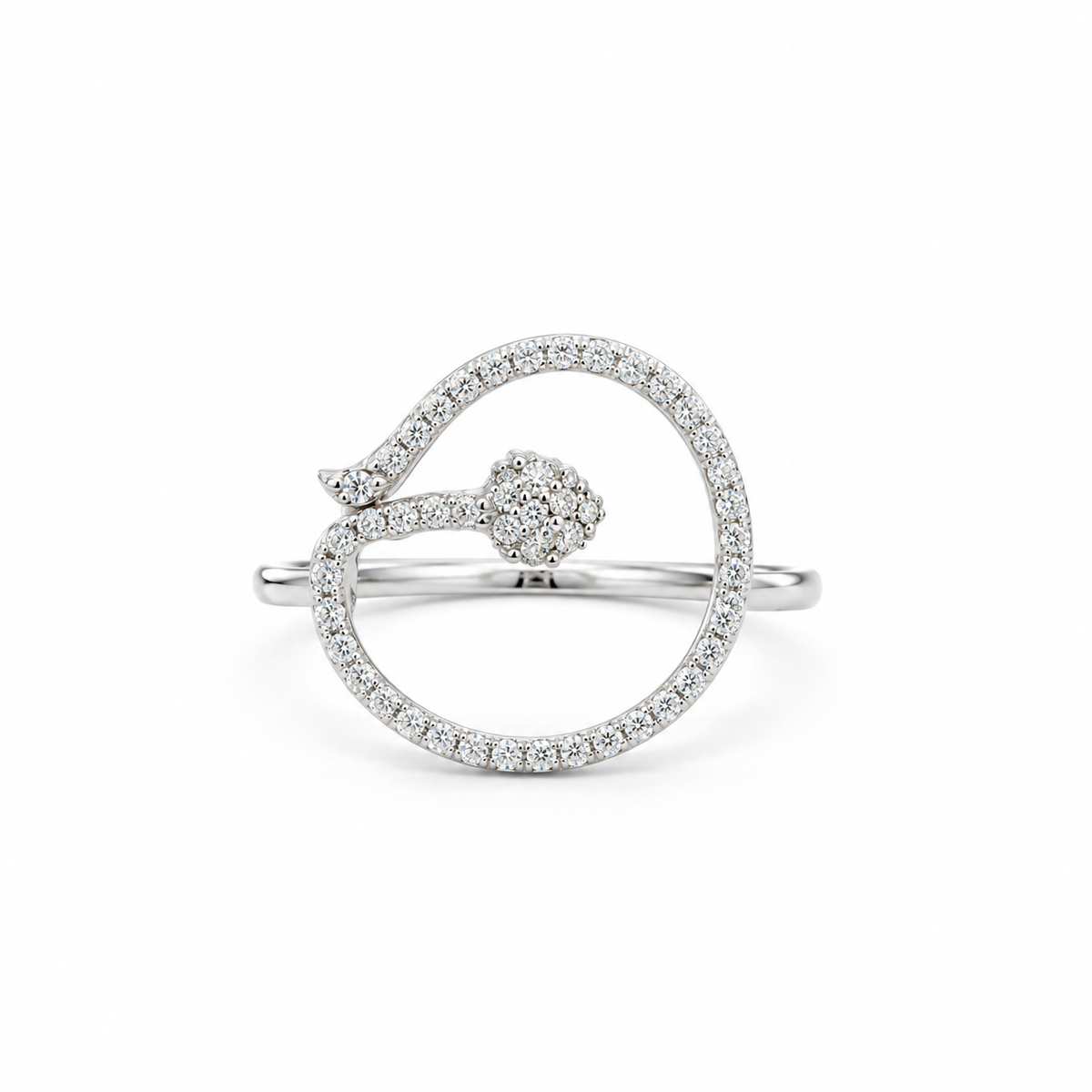 Éclipse Diamond Ring in white gold