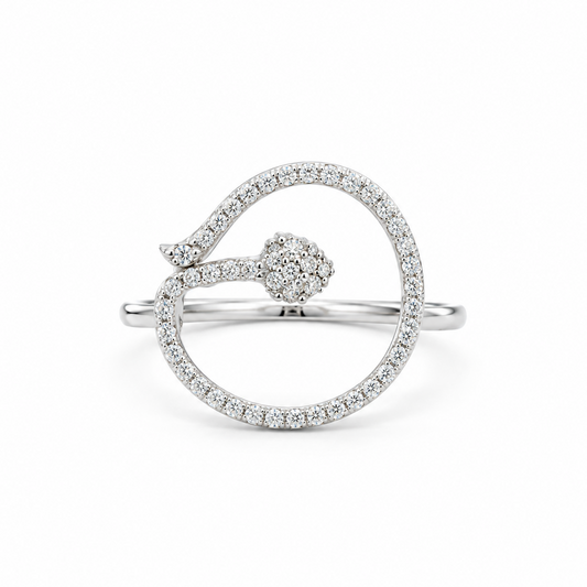 Éclipse Diamond Ring in white gold