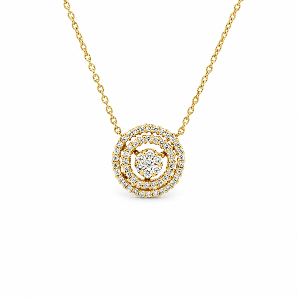 Diamond Double Halo Necklace