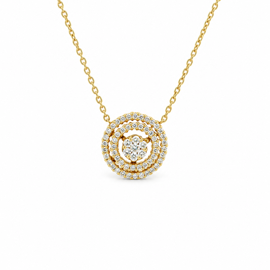 Diamond Double Halo Necklace