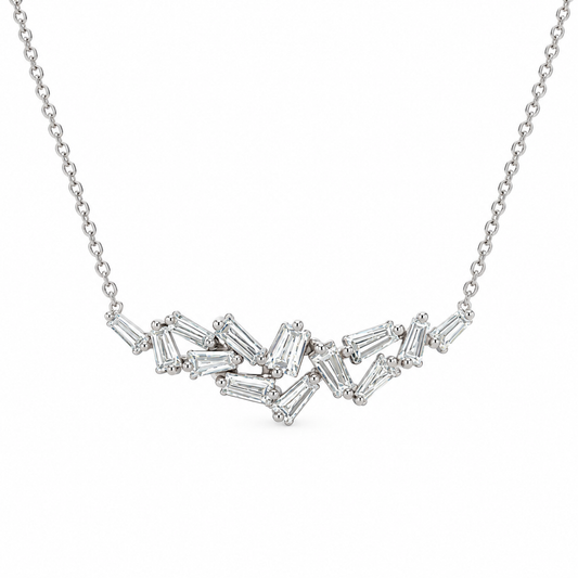 Baguette Mosaic Diamond Necklace