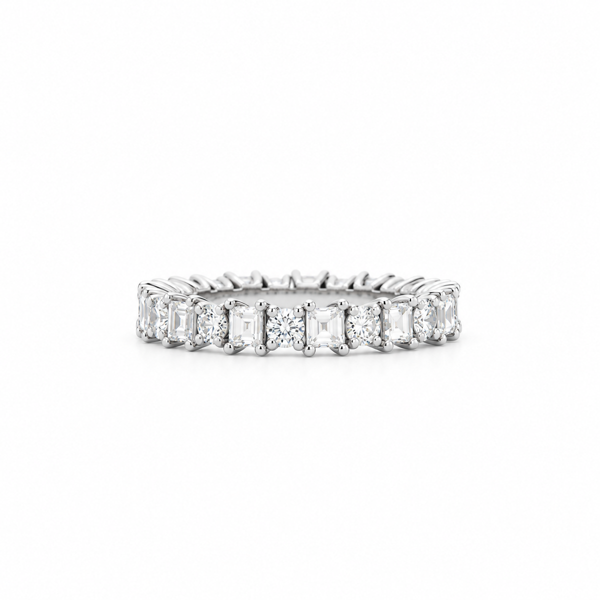 Alternating Diamond Eternity Band