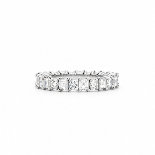 Alternating Diamond Eternity Band