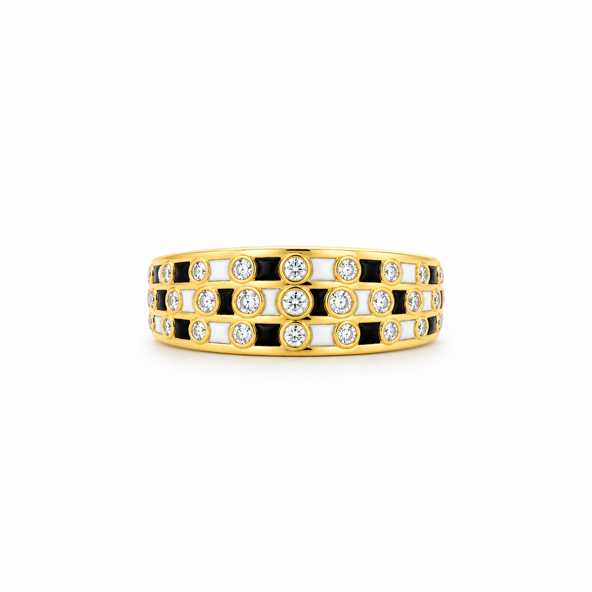 Checkered Mosaic Diamond Ring