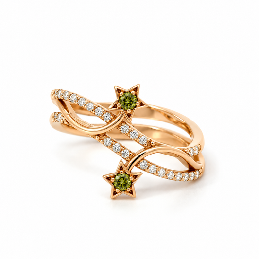 Star Motif Diamond Ring