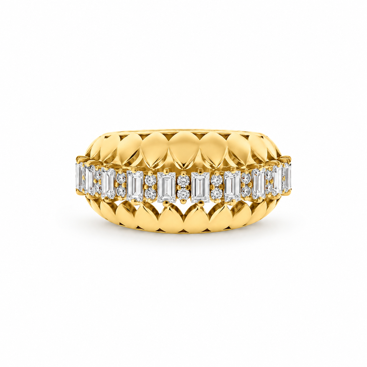Clawed Baguette Diamond Ring