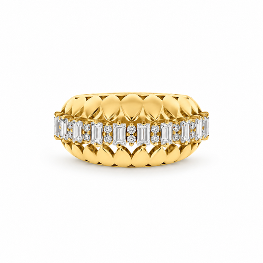 Clawed Baguette Diamond Ring