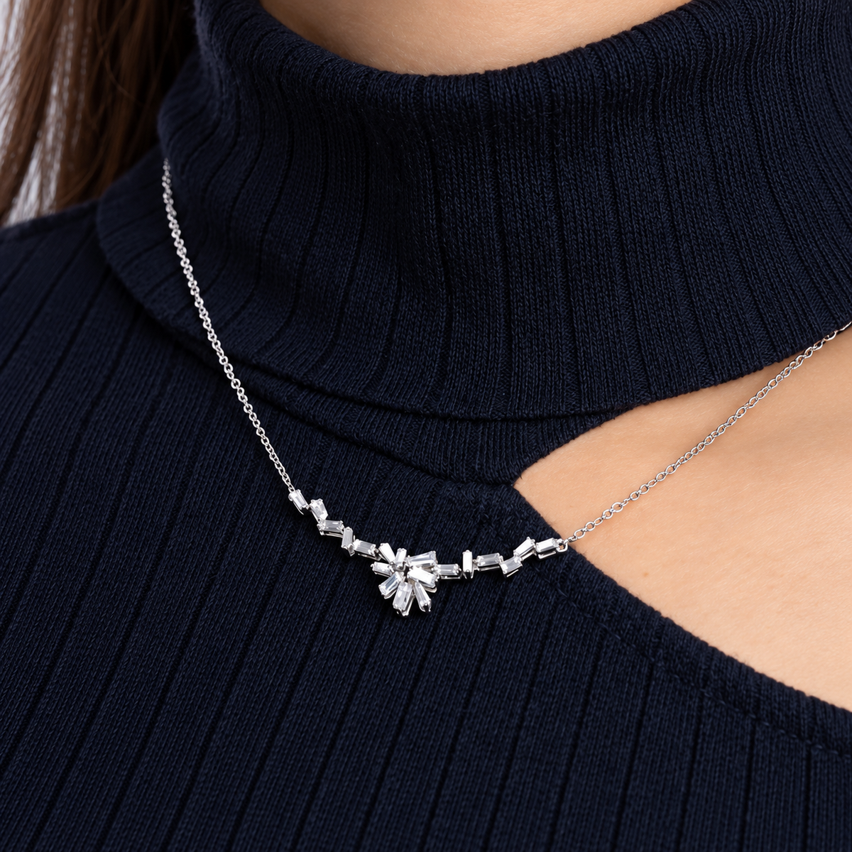 Baguette Milky Way Diamond Necklace