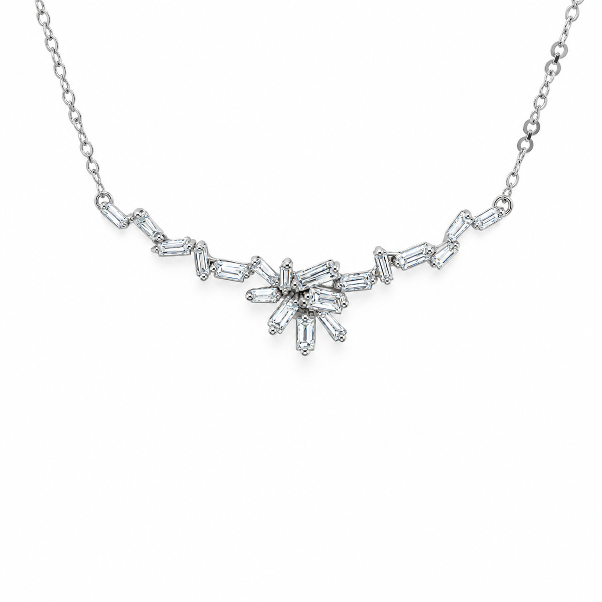 Baguette Milky Way Diamond Necklace