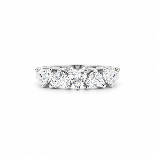 Inverted Hearts Diamond Ring