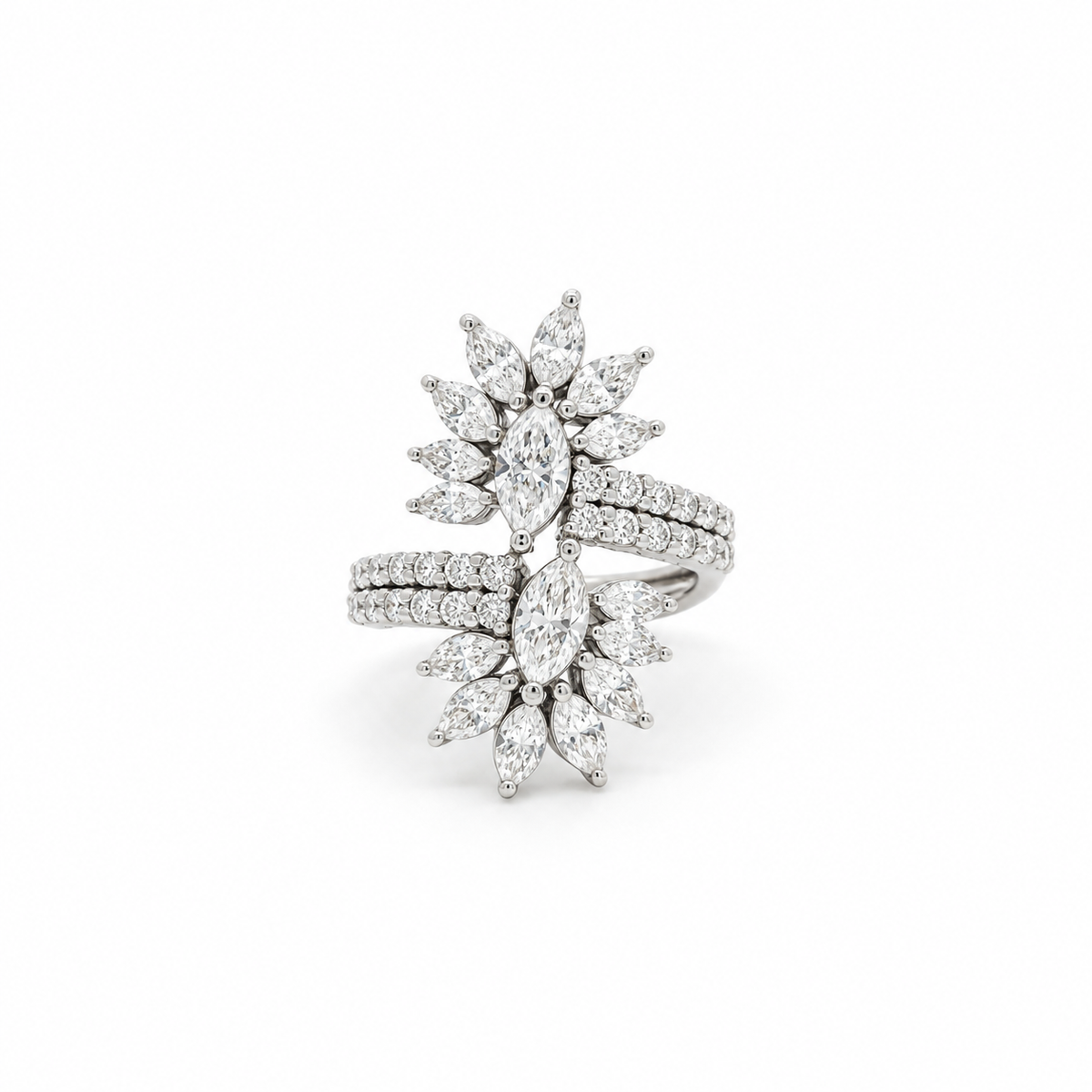 Marquise Crown Diamond Wrap Ring