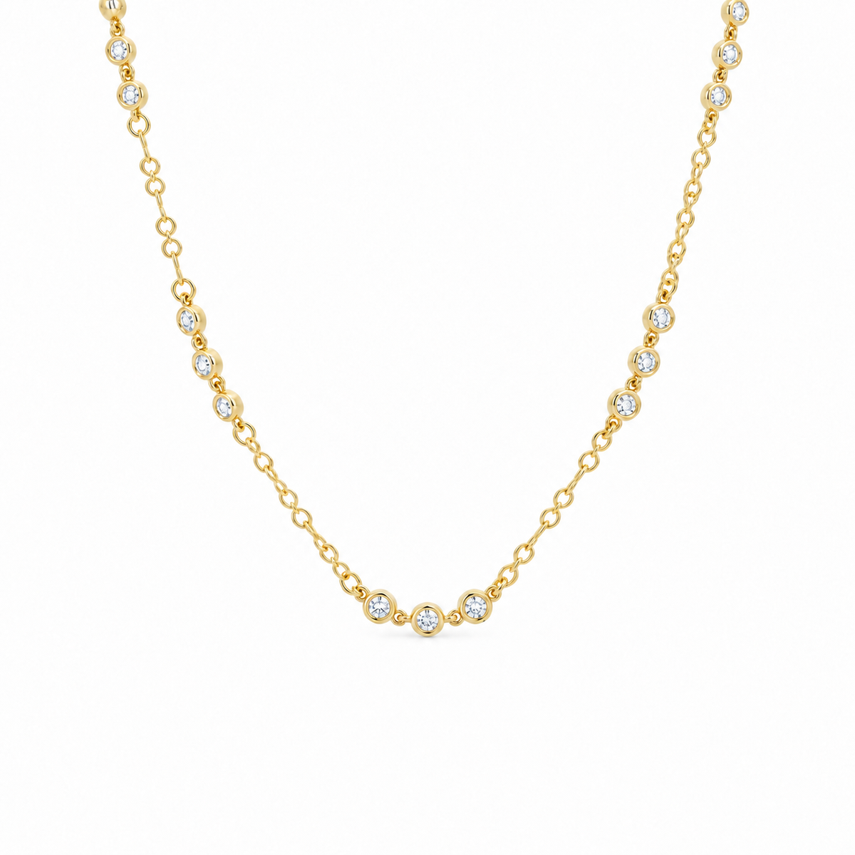 Diamond Line Chain Necklace