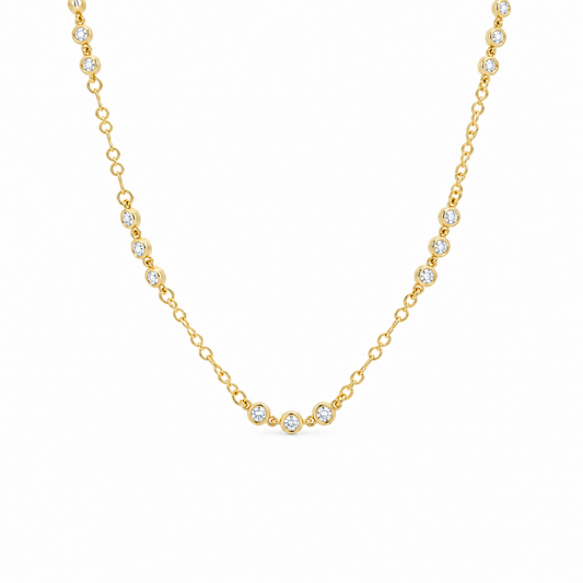 Diamond Line Chain Necklace