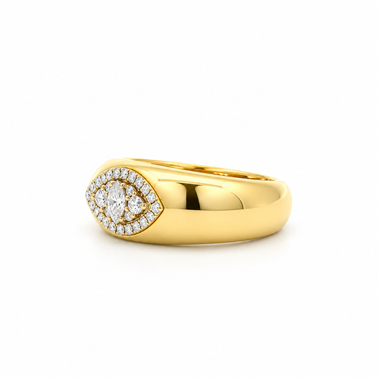 Marquise Evil Eye Diamond Ring