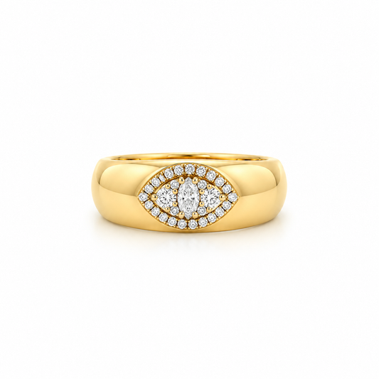 Marquise Evil Eye Diamond Ring