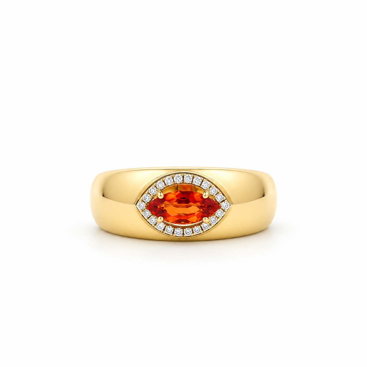 Fiery Marquise Halo Diamond Ring