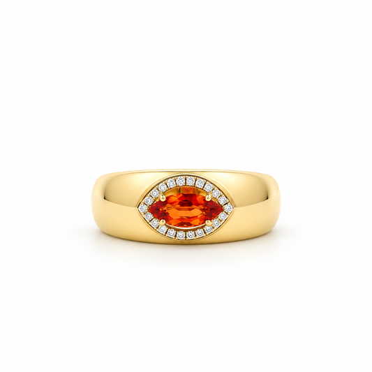 Fiery Marquise Halo Diamond Ring
