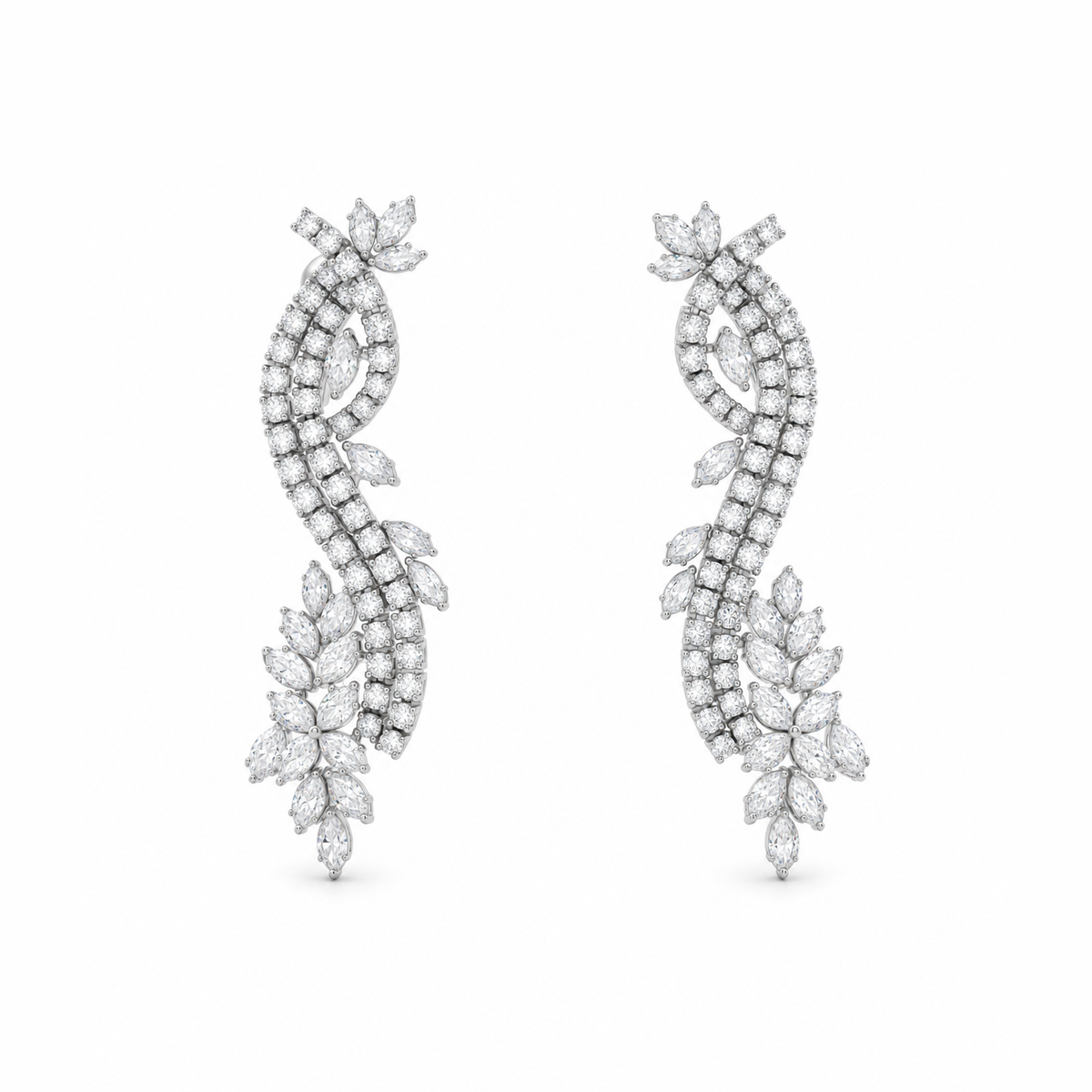 Pavé Diamond Vine Earrings