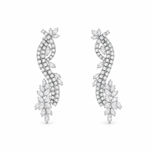 Pavé Diamond Vine Earrings