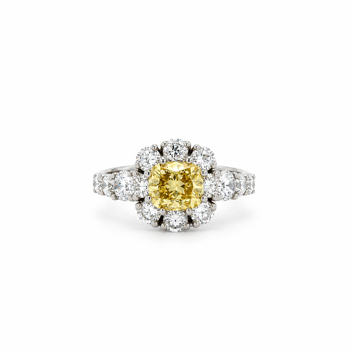 Brown Diamond Cluster Ring