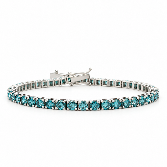 Blue Diamond Tennis Bracelet