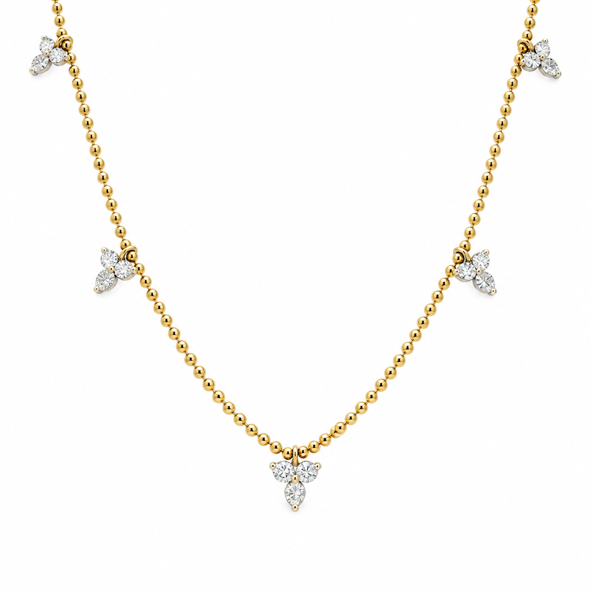 Clover Diamond Dangle Necklace