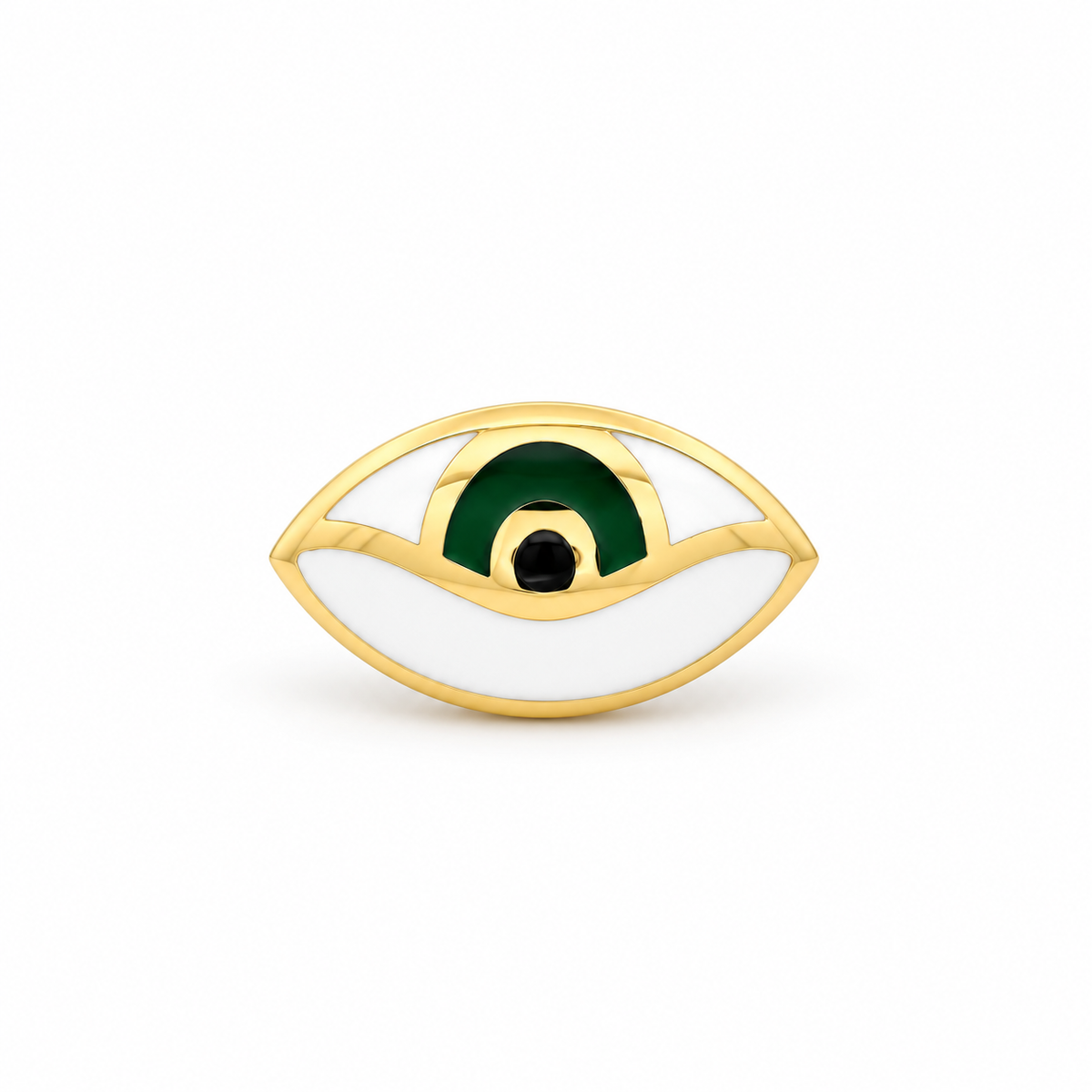 Evil Eye Signet Diamond Ring