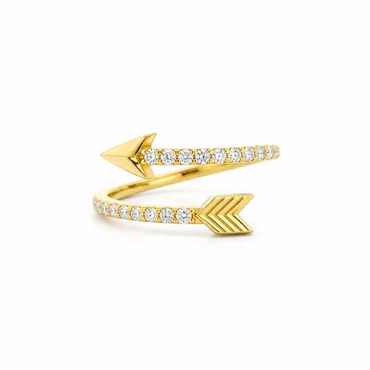 Wrapped Arrow Diamond Ring