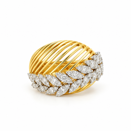 Marquise Diamond Wave Ring