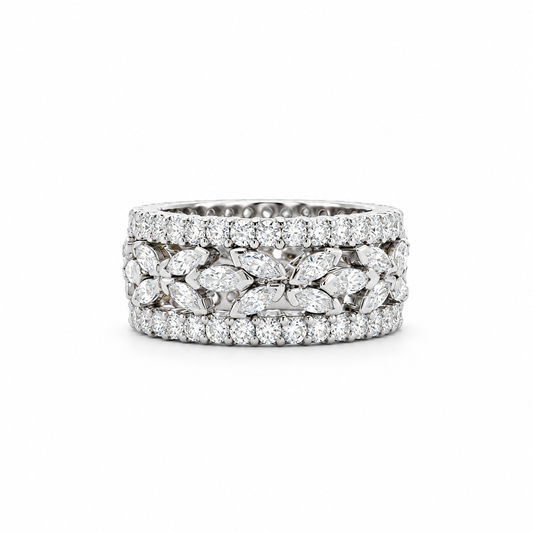 Bold Marquise Diamond Eternity Band