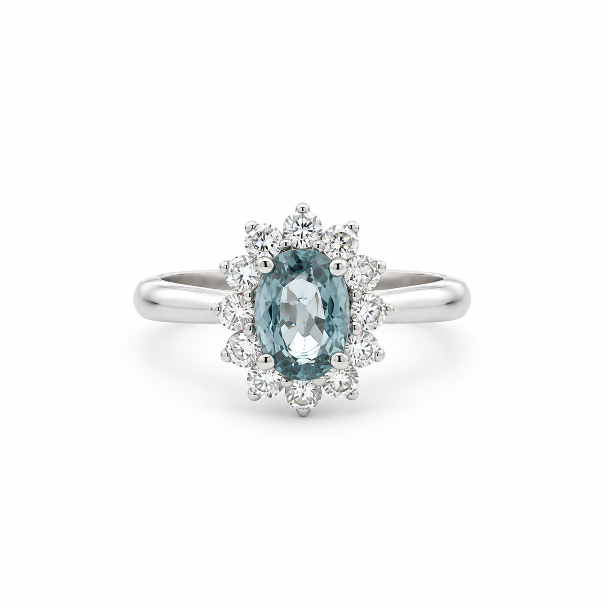 Serena Sapphire Diamond Halo Ring