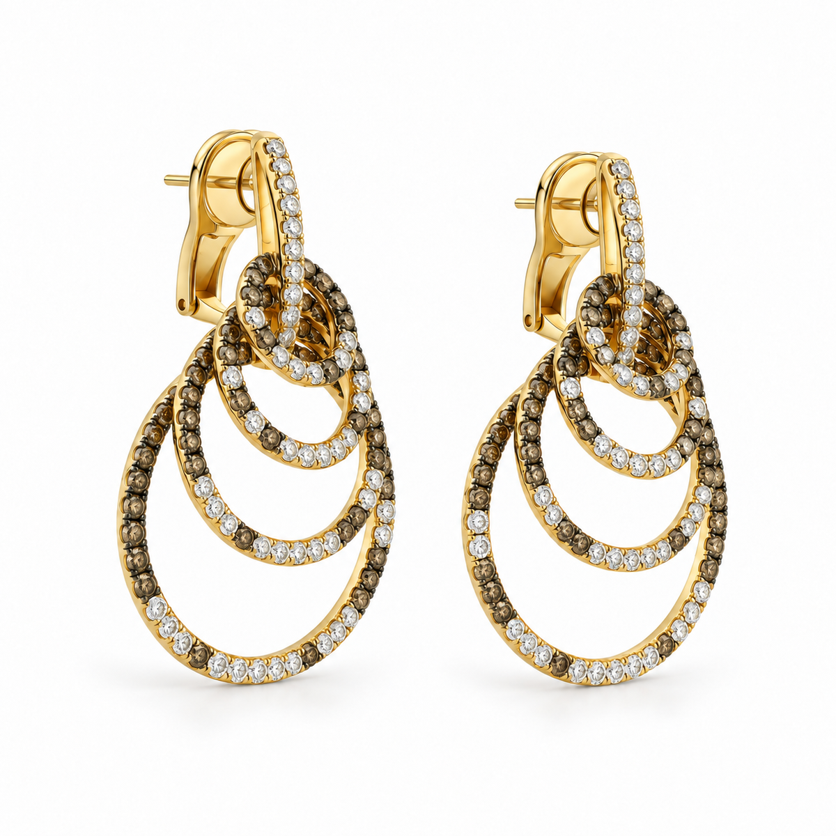 Tiered Diamond Earrings