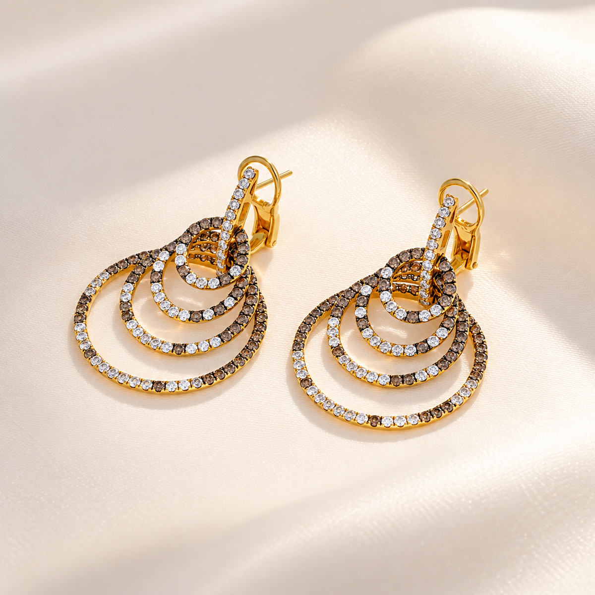 Tiered Diamond Earrings