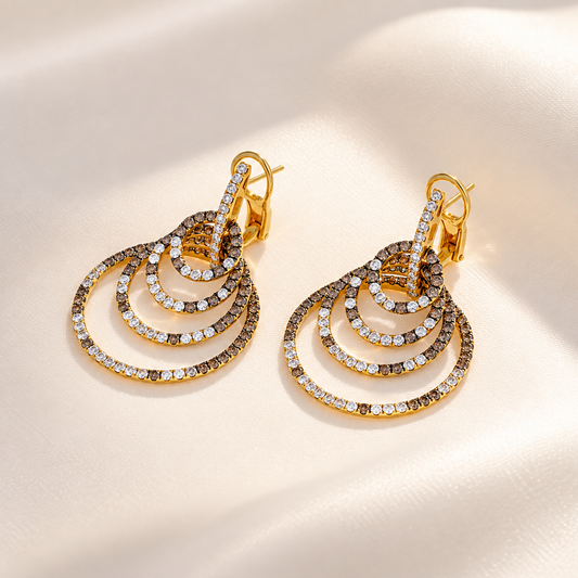 Tiered Diamond Earrings