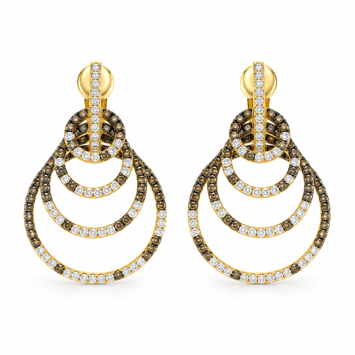 Tiered Diamond Earrings